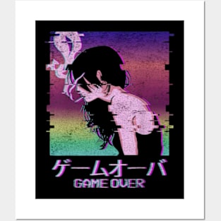 game over Vaporwave anime Posters and Art